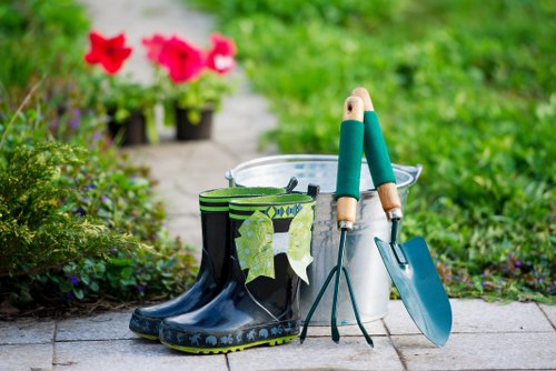 Low-maintenance landscaped border suitable for Wallington gardens