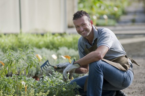 Safe handling of waste and garden debris on a landscaped site