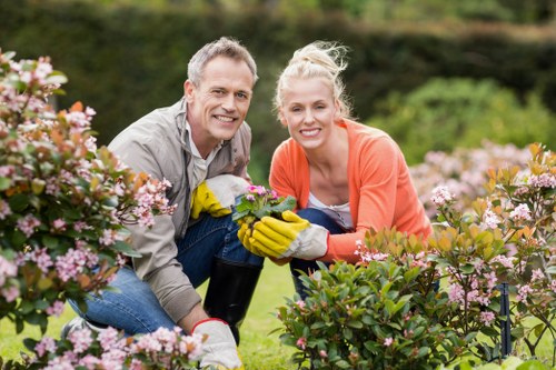 Shrubs and perennials being planted in a Wallington property